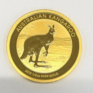 K24IG オーストラリア カンガルー金貨 1/2oz 総重量15.5ｇ【CCAI6016】