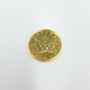 K24　金貨幣　カナダ　メイプルリーフ金貨　10ドル　重量7.8g【CBAS3076】