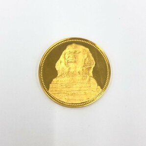 K21.6 金貨幣 エジプト スフィンクス金貨 100ポンド 重量17.6g【CBAS3077】の画像1