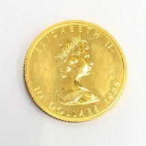 K24　金貨幣　カナダ　メイプルリーフ金貨　10ドル　重量7.7g【CBAH6045】_画像2