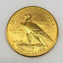 K21.6 インディアン金貨 10ドル 16.5g【CCAN1011】_画像2