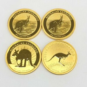 K24IG オーストラリア カンガルー金貨 1/10oz 4点 おまとめ 総重量12.4ｇ【CCAN6061】