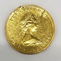 K24IG　カナダ　メイプルリーフ金貨　1/4oz　1985　総重量7.7g【CCAL7041】_画像2