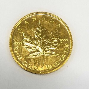 K24IG　カナダ　メイプルリーフ金貨　1/4oz　1993　総重量7.7g【CCAL7038】
