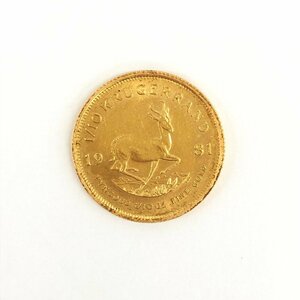 K22 南アフリカ クルーガーランド金貨 1/10oz 総重量3.3ｇ【CCAN6046】