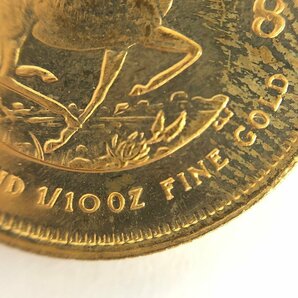 K22 南アフリカ クルーガーランド金貨 1/10oz 5点 おまとめ 総重量17.0ｇ【CCAN6065】の画像6