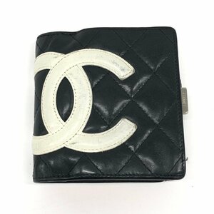 CHANEL　シャネル　カンボン　がま口　二つ折り財布　9766089【CCAQ6059】