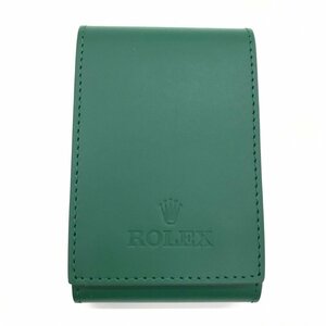 ROLEX ロレックス 時計ケース 携帯式 緑 レザー【CCAQ1026】