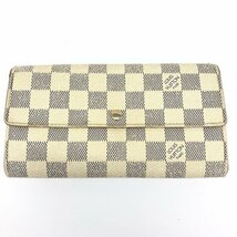 LOUIS VUITTON ルイ・ヴィトン ダミエアズール ポルトフォイユ・サラ N61735TH1006【CCAS7045】_画像1