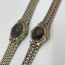 GUCCI グッチ 腕時計 銀色 クオーツ メンズ 稼動品/レディース 不働品/ 2点セット【CCAT2002】_画像3