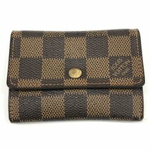 LOUIS VUITTON ルイヴィトン ダミエ コインケース ポルト・モネ・プラ N61930/MI0075 箱あり【CCAV6023】_画像1