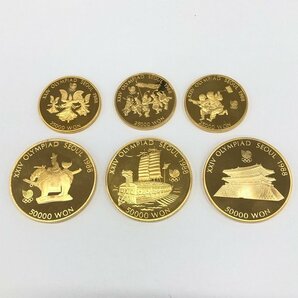 K22 ソウルオリンピック記念 金貨 6点 おまとめ 総重量151.4ｇ【CCAU0003】の画像1