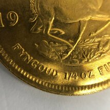 K22　南アフリカ共和国　クルーガーランド金貨　1/4oz　5枚まとめ　総重量42.4g【CCAR7013】_画像6