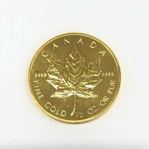 K24IG　カナダ　メイプルリーフ金貨　1/2oz　1987　総重量15.6g【CCAR6016】_画像1