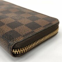 LOUIS VUITTON ルイヴィトン 長財布 ダミエ ポルトフォイユ・クレマンス M60534/CA1165 保存袋あり【CCAU6023】_画像4