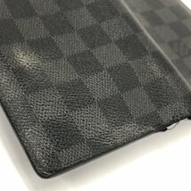 LOUIS VUITTON 二つ折り長財布 ダミエ グラフィット ポルトフォイユ ブラザ N62665 TA3101 【CCAU7026】_画像10