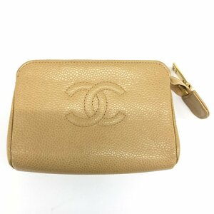 CHANEL シャネル ポーチ 小物入れ ココマーク キャビアスキン シール 6321820 箱・付属品付き【CCAU7057】