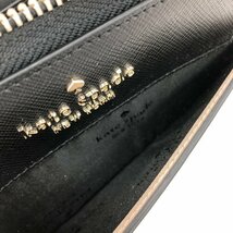 KATE SPADE ケイトスペード 長財布 ベージュ系×黒 レザー 3580【CCAY2009】_画像7