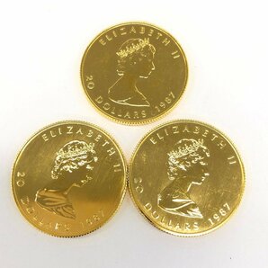 K24 金貨幣 カナダ メイプルリーフ金貨 20ドル 5点おまとめ 総重量78.0g【CCAY8001】の画像5