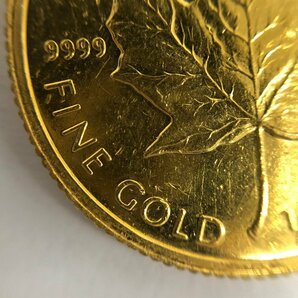 K24 金貨幣 カナダ メイプルリーフ金貨 10ドル 重量7.7g【CCAY7054】の画像4