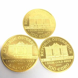 K24 金貨幣 オーストリア フィルハーモニー金貨 100ユーロ 7点 50ユーロ 1点 おまとめ 総重量233.7g【CCAY8003】の画像5