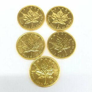 K24 gold money Canada Maple leaf gold coin 10 dollar 5 point . summarize weight 39.0g[CCAY8010]