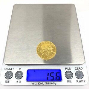 K24 純金 メイプルリーフ金貨 1/2オンス 15.6g【CCAY6052】の画像7