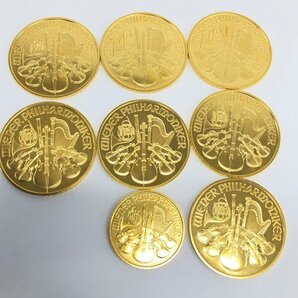 K24 金貨幣 オーストリア フィルハーモニー金貨 100ユーロ 7点 50ユーロ 1点 おまとめ 総重量233.7g【CCAY8003】の画像1