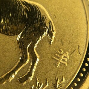 K24 金貨幣 オーストラリア 干支金貨(羊) 25ドル 重量7.7g【CCAY7047】の画像6