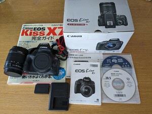 EOS Kiss X7 EF-S18-55 IS STM レンズキット（ブラック）ガイドブック付きで初心者も安心！送料込み！