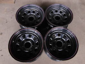 PH488　送料無料! 4枚SET価格 15x7J 15インチ 7J PCD127 Daytona？ デイトナ？ (スチールホイール) ハブ約84mm ±0