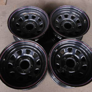 PH488 送料無料! 4枚SET価格 15x7J 15インチ 7J PCD127 Daytona？ デイトナ？ (スチールホイール) ハブ約84mm ±0の画像1