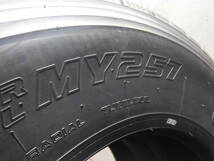 L2536　2本価格! 新車外し イボ付 9.9分山 225/80R17.5 123/122L 2023年製 ヨコハマ MY257 夏 たて溝 4トン 225/80-17.5 225/80/17.5　_画像8