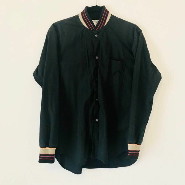 COMME des GARCONS デザインシャツ　コムデギャルソン　ヴィンテージ　リブ袖　 長袖シャツ ワークシャツ 90s 