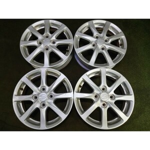 ★送料無料★スバル ダイハツ ステラ ムーヴ 14x4.5J 4H 100 +45 φ54 4本/中古純正アルミホイール 1841_51