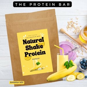 [バナナミックス味]THE PROTEIN BAR プロテインバー 乳酸菌 ＆ 酵素配合 ナチュラルシェイクプロテイン 200g 約15杯～20杯分 1杯約37kcal