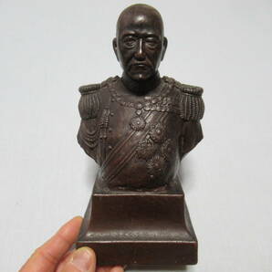 ■極希少 美品 1915年頃(大正初期)！備前焼 桃蹊堂(とうけいどう) 元帥海軍大将東郷平八郎立像 高さ約20cm