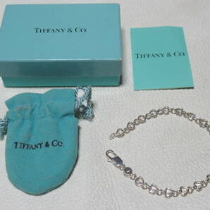 ■美品廃盤モデル 1998年頃購入 共箱付！Tiffany&Co.ティファニー ハート ロック シルバー ブレスレット スターリングシルバー925 全長18cm