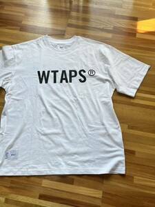 1円 wtaps ダブルタップス Tシャツ 4 XL 美品 ホワイト 白 TEE ロゴ カットソー 半袖 ヘビーウェイト オーバーサイズ