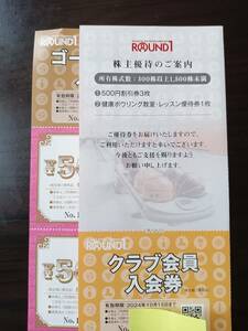 最新　ラウンドワン 株主優待券 5500円分割引券　有効期限 2024年10月15日まで　ネコポス 送料無料 追跡可 匿名可