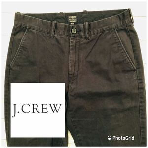 ジェイクルー　J.CREW 30インチ　コットン　ノータック　チノパン　紺チノ　ネイビー