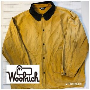 ヴィンテージ　ビッグサイズ　ウールリッチ　Woolrich MADE IN U.S.A. XXL ブラウンダック　カバーオール　ワークジャケット　キャメル