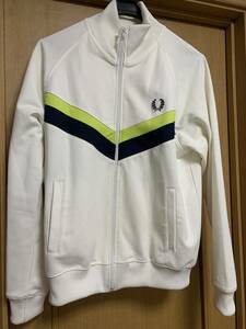 正規品 即決 送料込 ポルトガル製 古着 FRED PERRY フレッドペリー トラック ジャケット Mサイズ 白 メンズ ジャージ