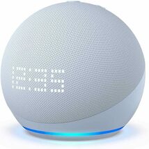 Echo Dot with clock (エコードットウィズクロック) 第5世代 - 時計付きスマートスピーカー with Alexa｜クラウドブルー_画像2