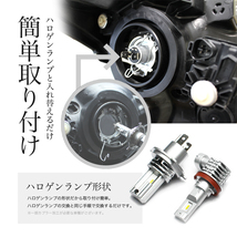 Y12 系 NV150 AD LEDヘッドライト H4 車検対応 H4 LED ヘッドライト バルブ 8000LM H4 LED バルブ 6500K LEDバルブ_画像5