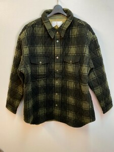 ☆READYMADE レディメイド☆ BLANKET CHECK SHIRT ヴィンテージブランケット キルティング ジャケット カーキ×ブラック