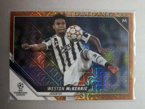 25枚限定！ Weston McKennie 2022 topps Chapmans League Japan edition インサートカード ユベントス