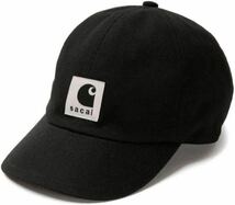 sacai Carhartt WIP Duck Cap BLACK サカイ カーハート ウィップ ダック キャップ ブラック パーカー　 MA-1_画像1