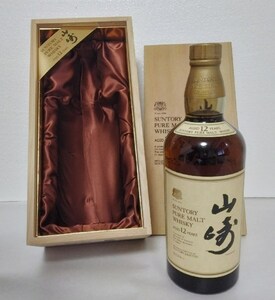 ※未開栓※　 SUNTORY サントリー 山崎12年 ピュアモルト ウイスキー 750ml 43％ 木箱入