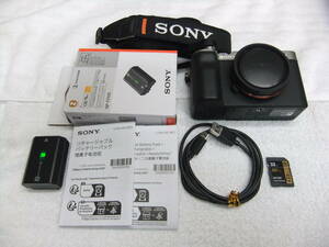 SONY α7C シルバー ボディ ILCE-7C 2420万画素 ストラップ,SDHC32GB付 動作確認済 日本語なし 海外モデル